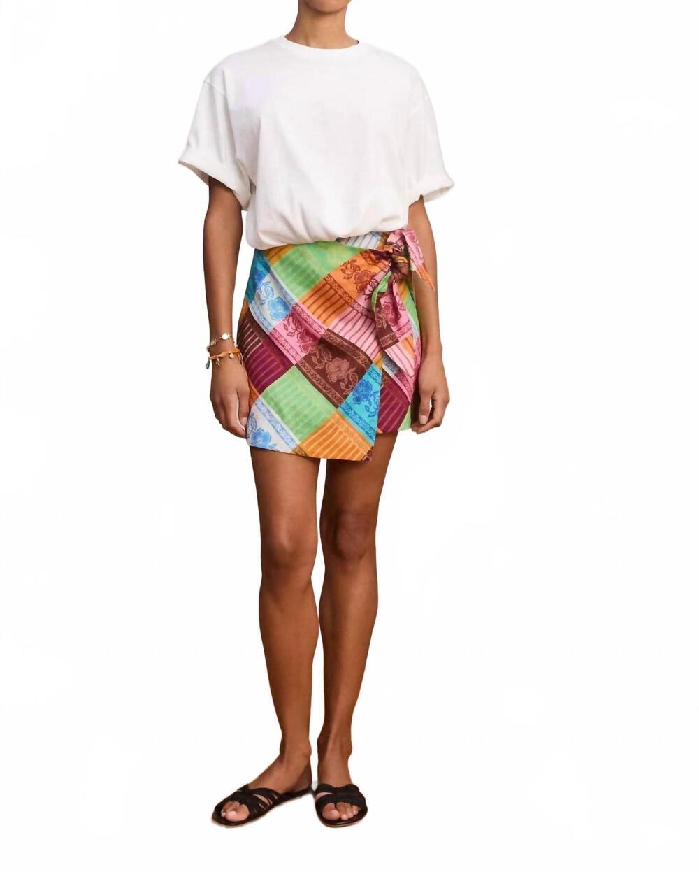 NEW ALEMAIS kaleidoscope sarong skirt in multi
